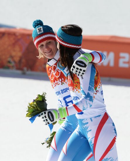 2014 Winter Olympics. Alpine skiing. Women. Super giant slalom