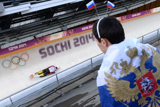 2014 Winter Olympics. Skeleton. Men. Day One