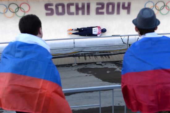 2014 Winter Olympics. Skeleton. Men. Day One