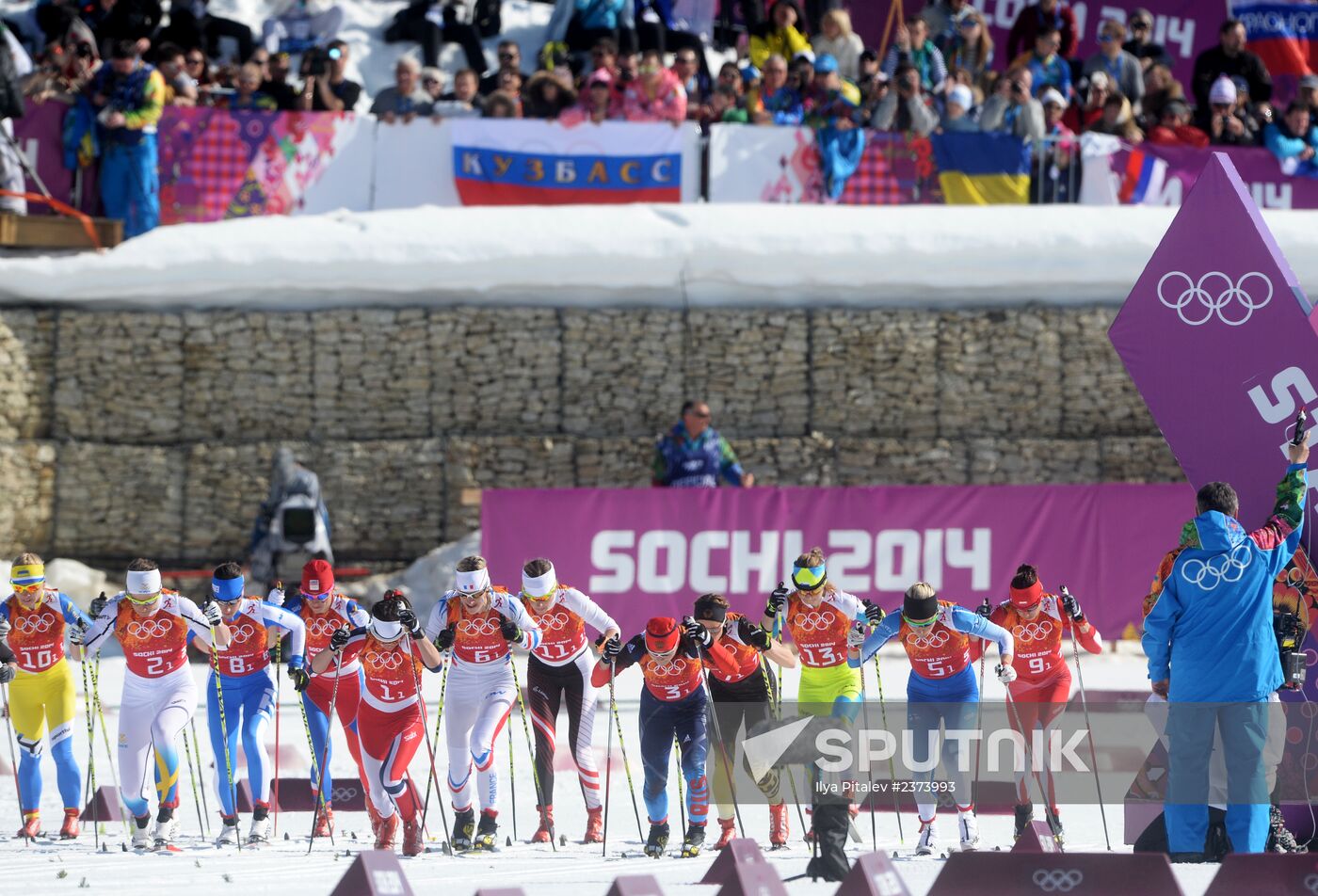2014 Winter Olympics. Cross country skiing. Women. Relay
