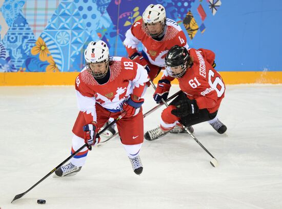 2014 Winter Olympics. Ice hockey. Women. Switzerland vs. Russia