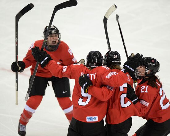 2014 Winter Olympics. Ice hockey. Women. Switzerland vs. Russia