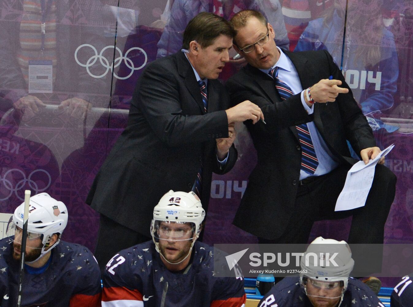 2014 Winter Olympics. Ice hockey. Men. US vs. Russia