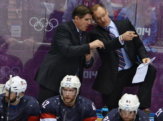 2014 Winter Olympics. Ice hockey. Men. US vs. Russia