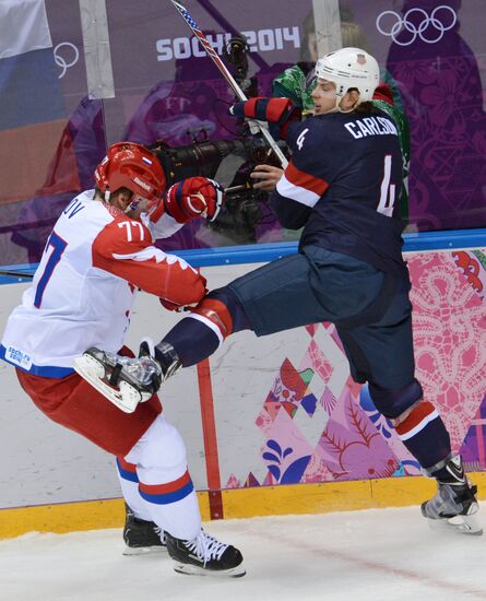 2014 Winter Olympics. Ice hockey. Men. USA vs. Russia