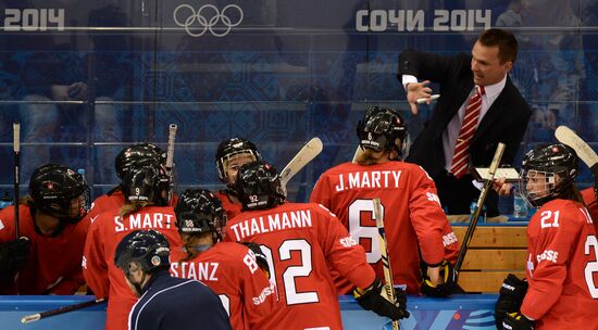 2014 Winter Olympics. Ice hockey. Women. Switzerland vs. Russia