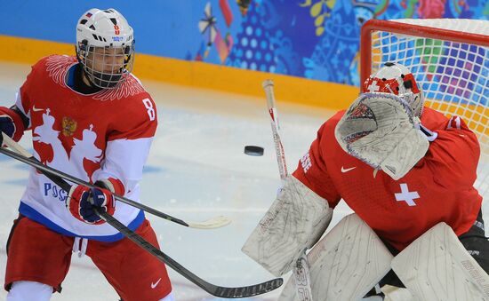 2014 Winter Olympics. Ice hockey. Women. Switzerland vs. Russia