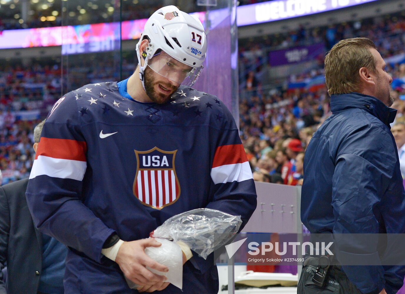 2014 Winter Olympics. Ice hockey. Men. USA vs. Russia