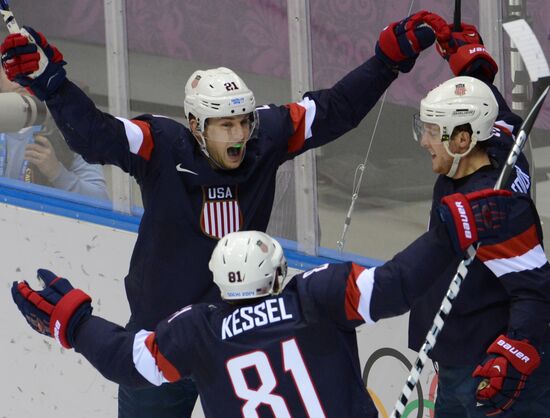 2014 Winter Olympics. Ice hockey. Men. USA vs. Russia