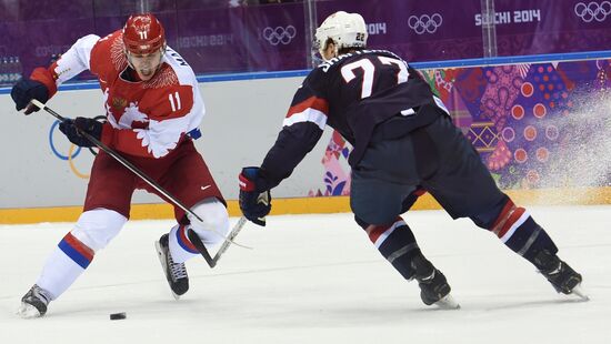 2014 Winter Olympics. Ice hockey. Men. USA vs. Russia