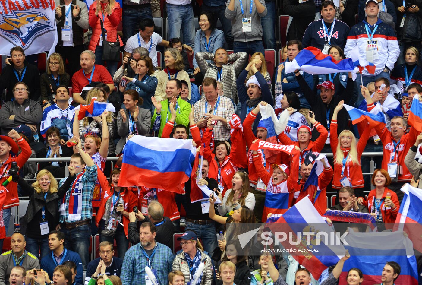 2014 Winter Olympics. Ice hockey. Men. USA vs. Russia