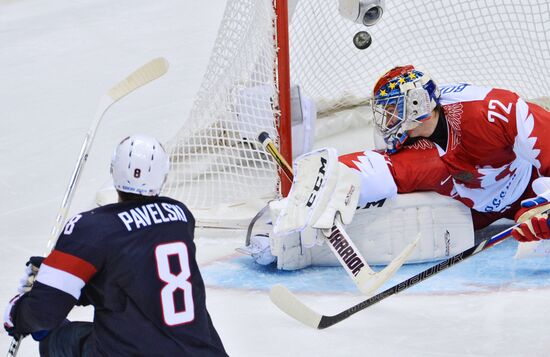 2014 Winter Olympics. Ice hockey. Men. USA vs. Russia