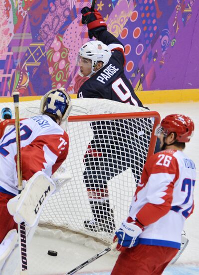 2014 Winter Olympics. Ice hockey. Men. USA vs. Russia