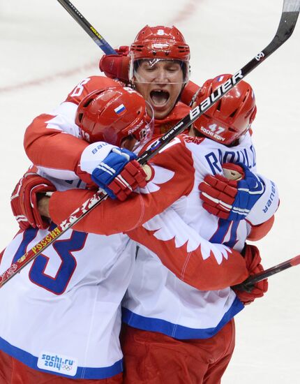 2014 Winter Olympics. Ice hockey. Men. USA vs. Russia