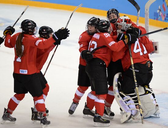 2014 Winter Olympics. Ice hockey. Women. Switzerland vs. Russia