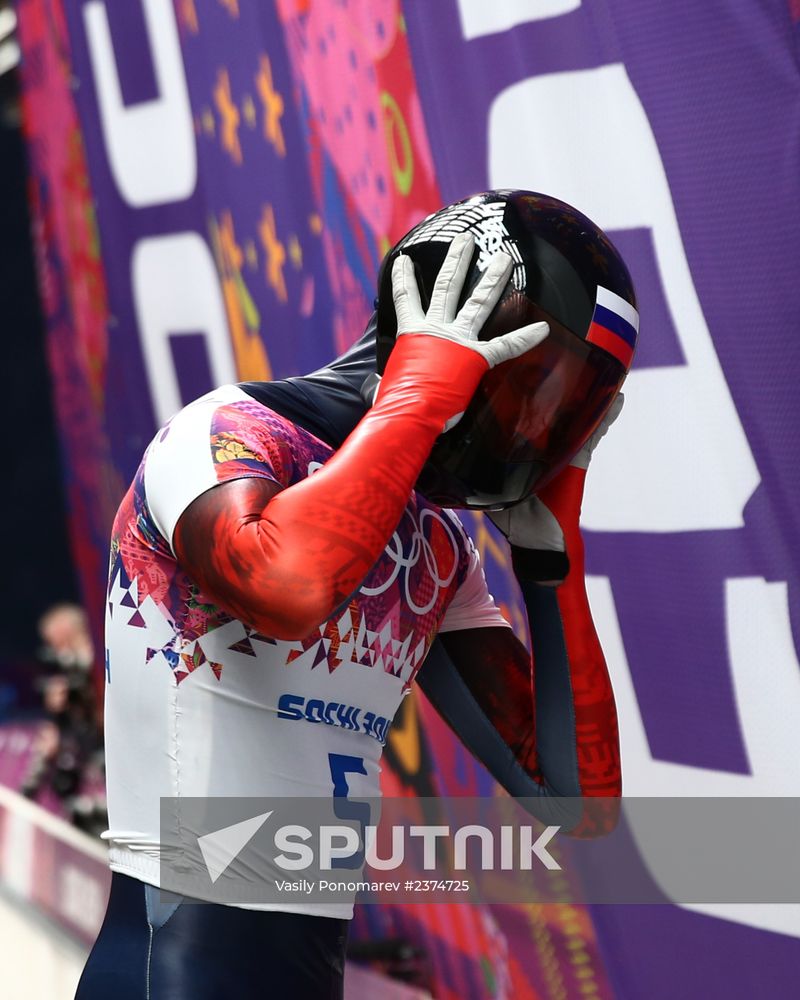 2014 Winter Olympics. Skeleton. Men. Day Two