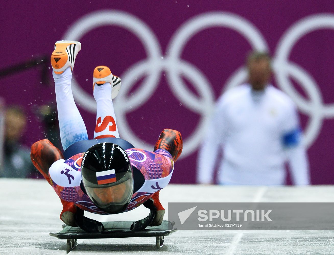 2014 Winter Olympics. Skeleton. Men. Day Two