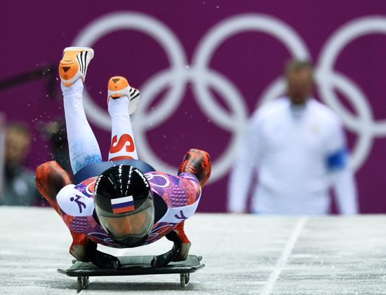 2014 Winter Olympics. Skeleton. Men. Day Two
