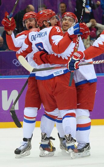 2014 Winter Olympics. Ice hockey. Men. USA vs. Russia