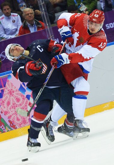 2014 Winter Olympics. Ice hockey. Men. USA vs. Russia