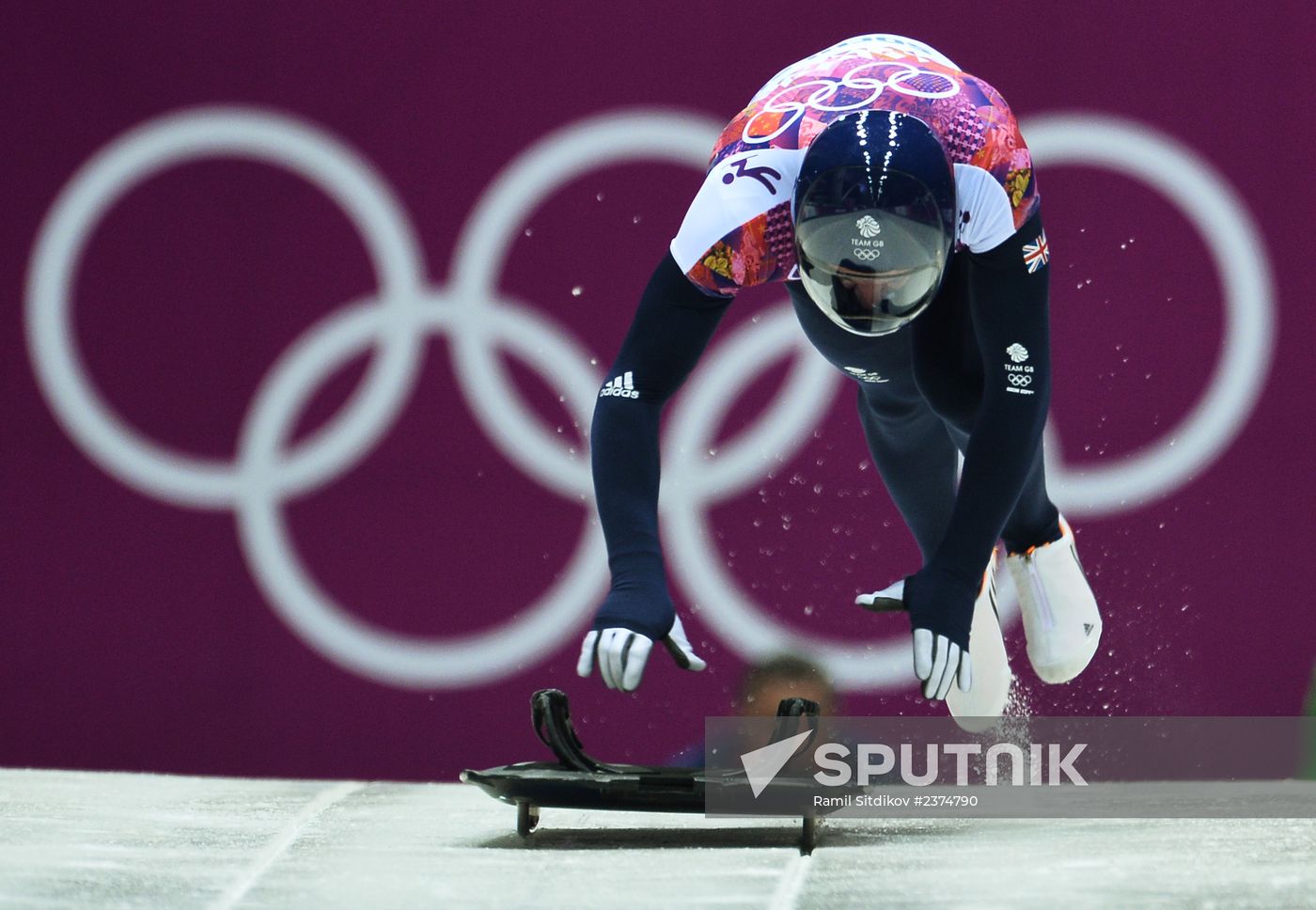 2014 Winter Olympics. Skeleton. Men. Day Two