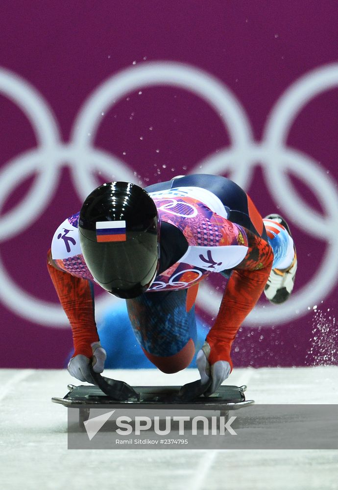 2014 Winter Olympics. Skeleton. Men. Day Two