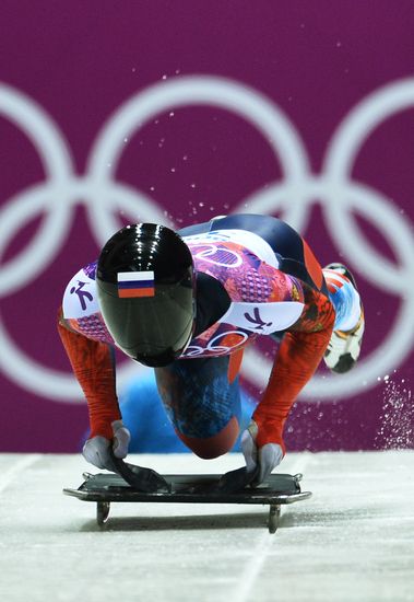 2014 Winter Olympics. Skeleton. Men. Day Two