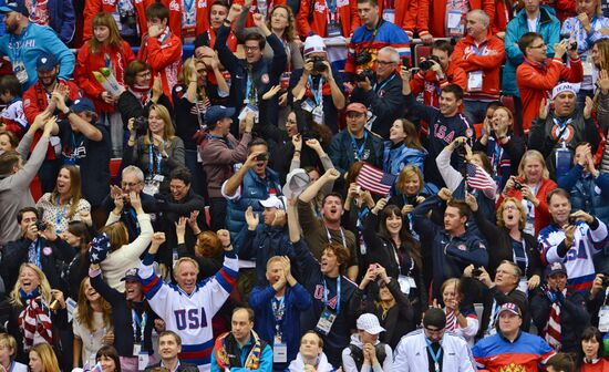 2014 Winter Olympics. Ice hockey. Men. USA vs. Russia