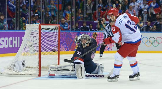 2014 Winter Olympics. Ice hockey. Men. USA vs. Russia