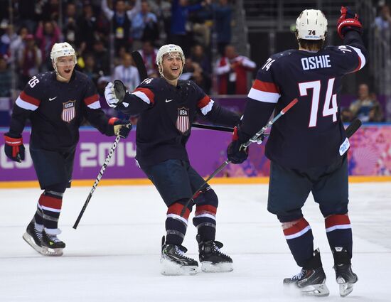 2014 Winter Olympics. Ice hockey. Men. US vs. Russia
