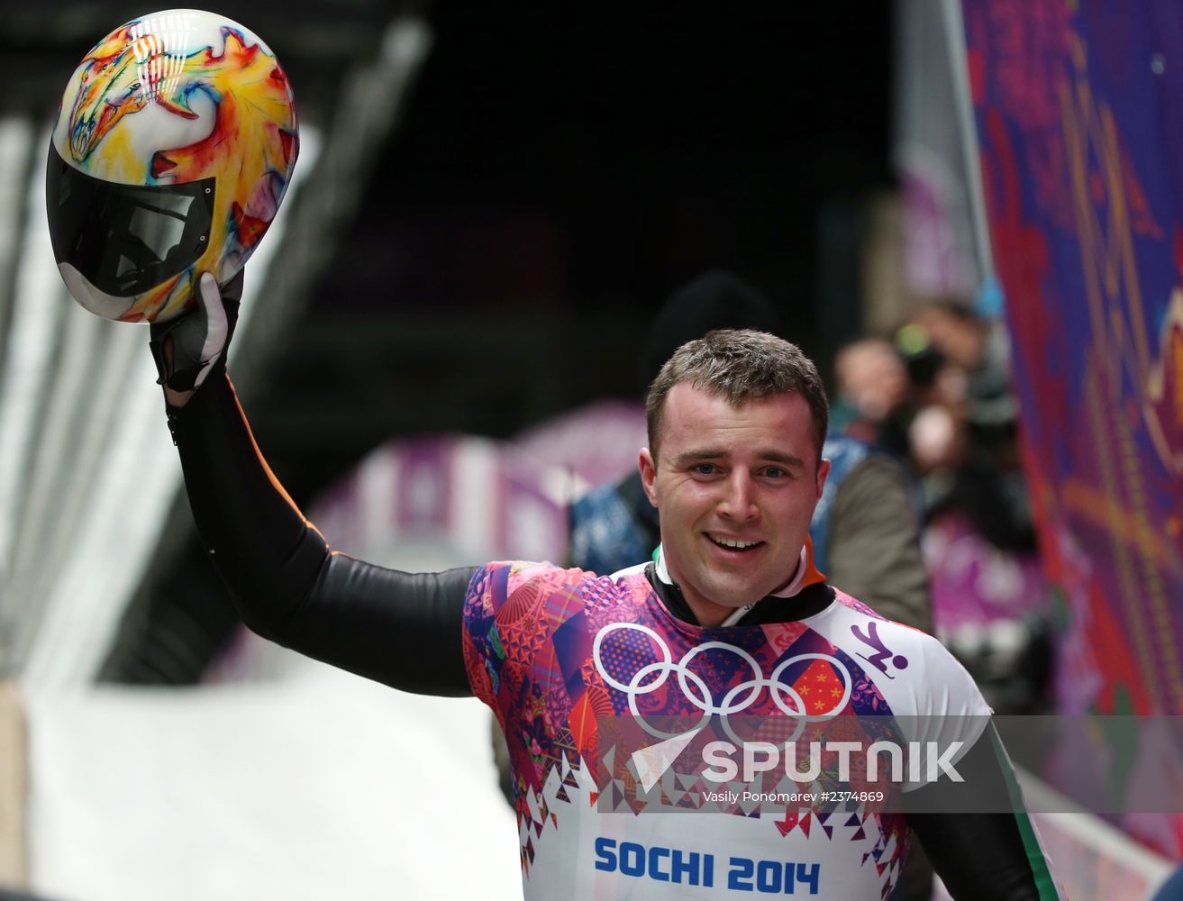 2014 Winter Olympics. Skeleton. Men. Day Two