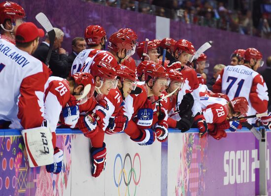 2014 Winter Olympics. Ice hockey. Men. USA vs. Russia