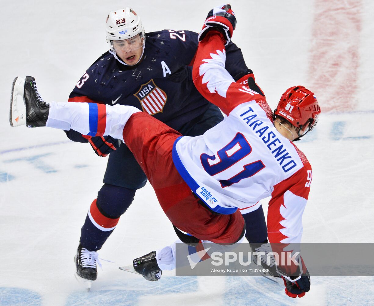 2014 Winter Olympics. Ice hockey. Men. USA vs. Russia