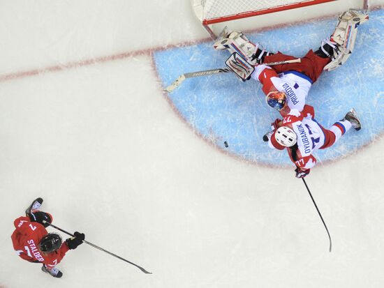 2014 Winter Olympics. Ice hockey. Women. Switzerland vs. Russia