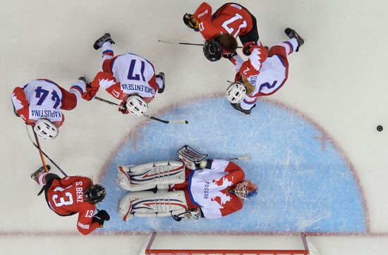 2014 Winter Olympics. Ice hockey. Women. Switzerland vs. Russia