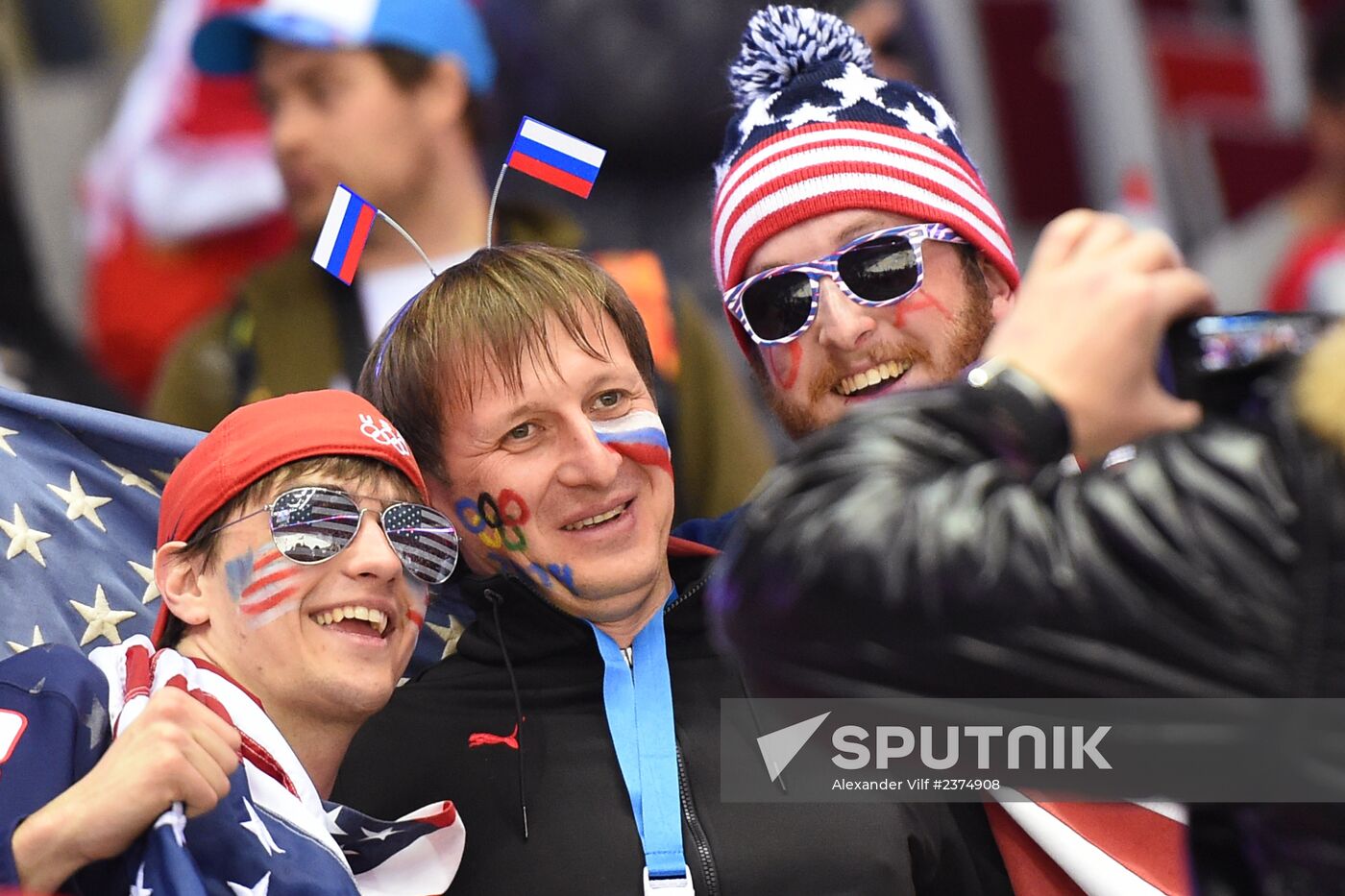 2014 Winter Olympics. Ice hockey. Men. USA vs. Russia