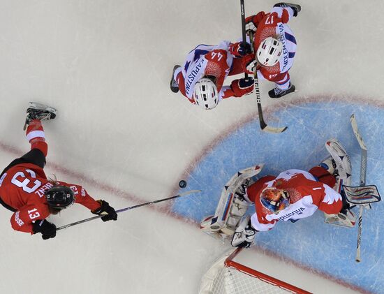 2014 Winter Olympics. Ice hockey. Women. Switzerland vs. Russia