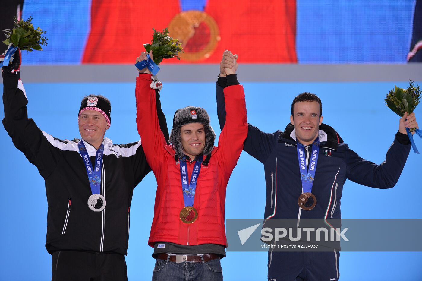 2014 Winter Olympics. Medal ceremony. Day Eight