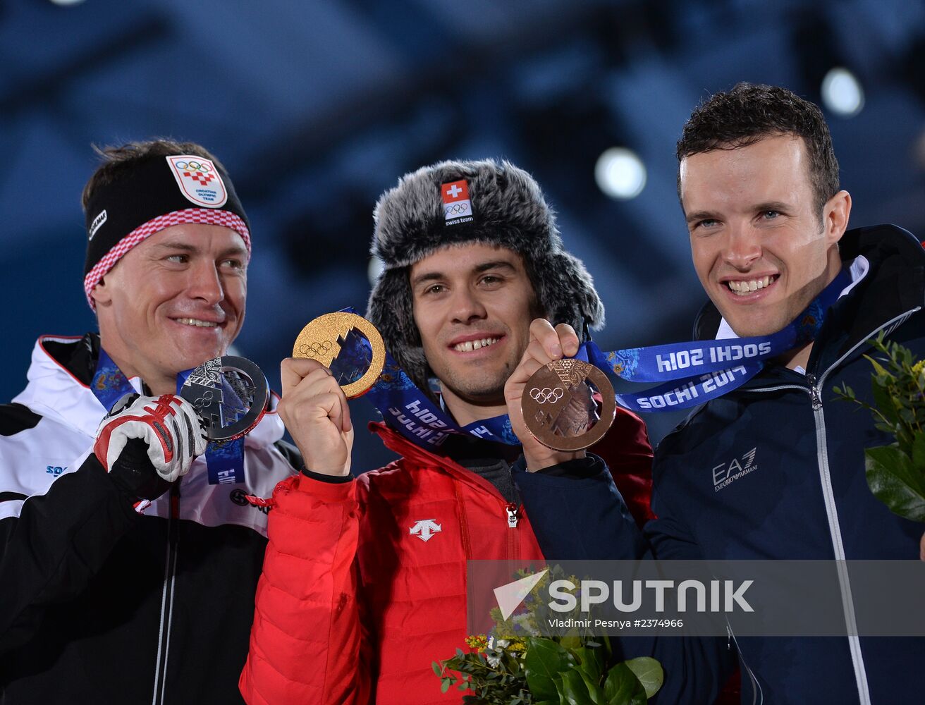 2014 Winter Olympics. Medal ceremony. Day Eight