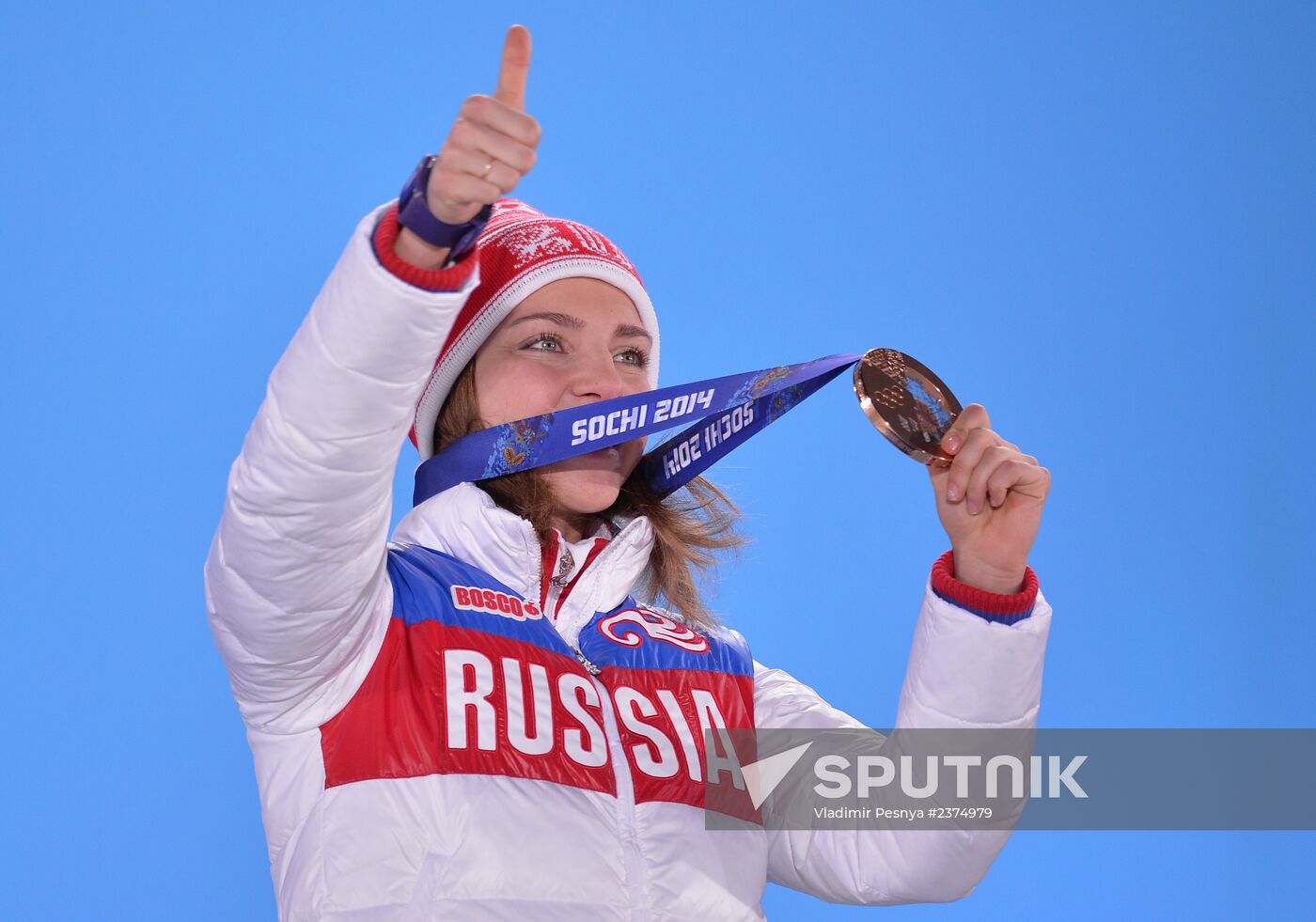 2014 Winter Olympics. Medal ceremony. Day Eight