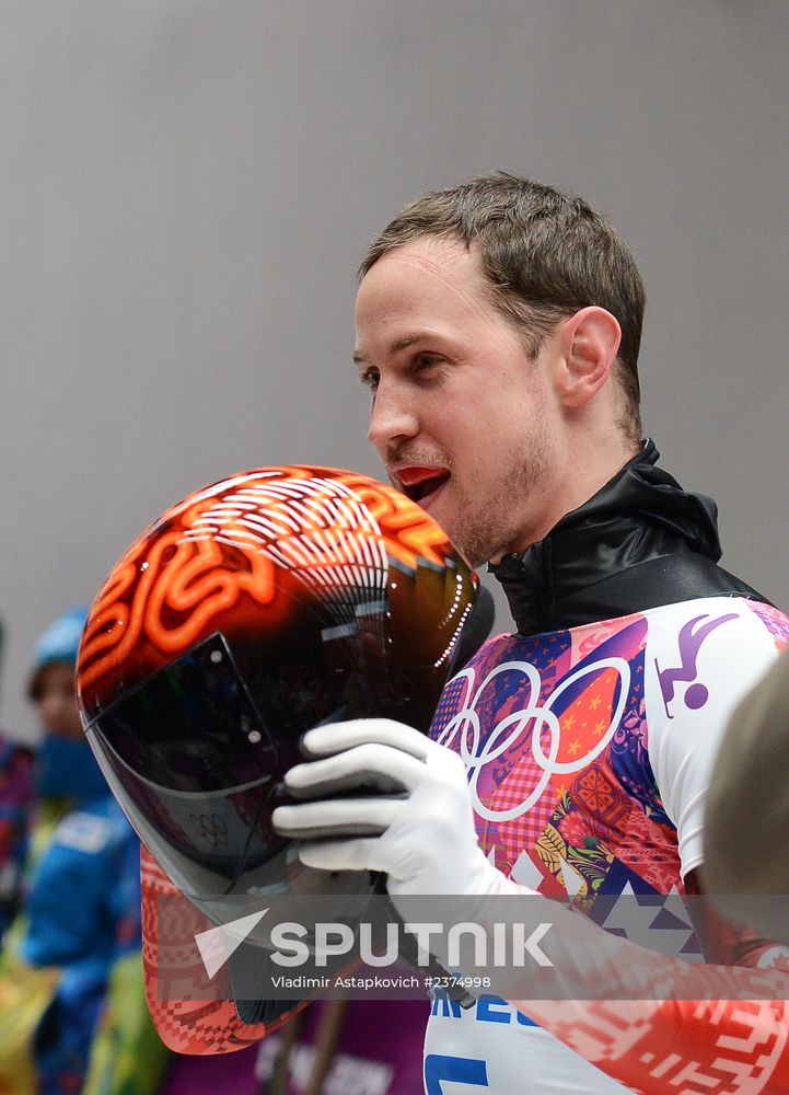 2014 Winter Olympics. Skeleton. Men. Day Two