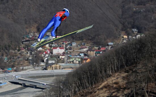 2014 Winter Olympics. Nordic combined. Training sessions