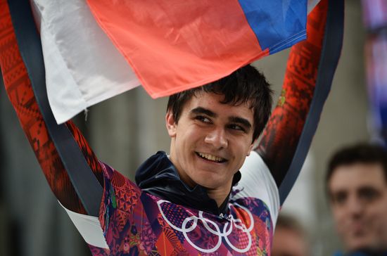 2014 Winter Olympics. Skeleton. Men. Day Two