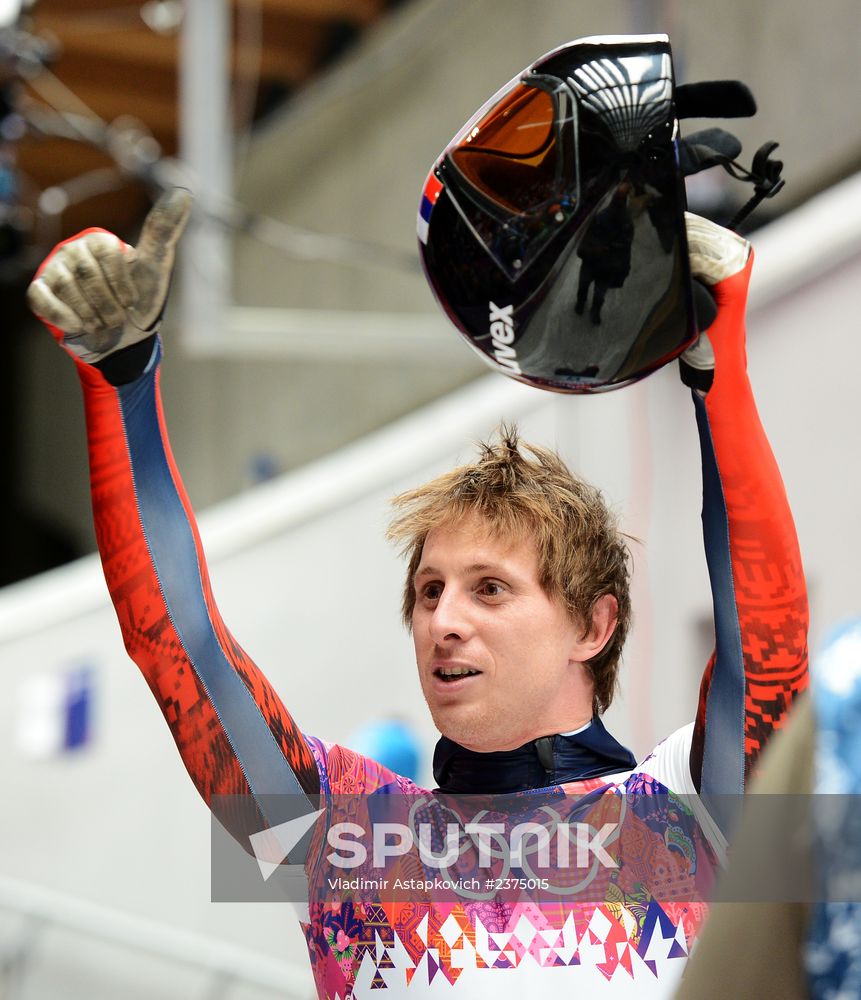 2014 Winter Olympics. Skeleton. Men. Day Two