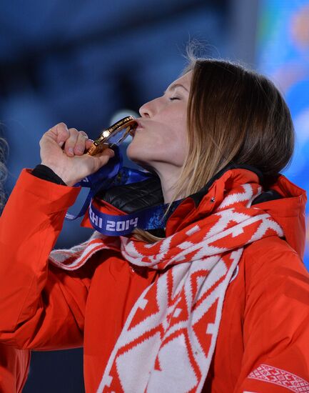 2014 Winter Olympics. Awards ceremony. Day Eight