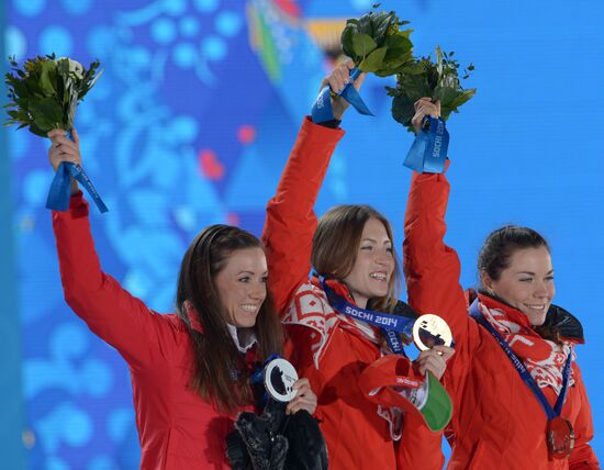 2014 Winter Olympics. Awards ceremony. Day Eight