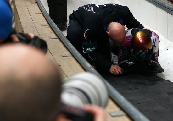 2014 Winter Olympics. Skeleton. Men. Day Two
