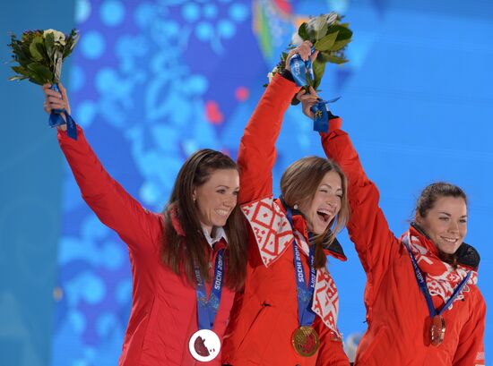 2014 Winter Olympics. Awards ceremony. Day Eight