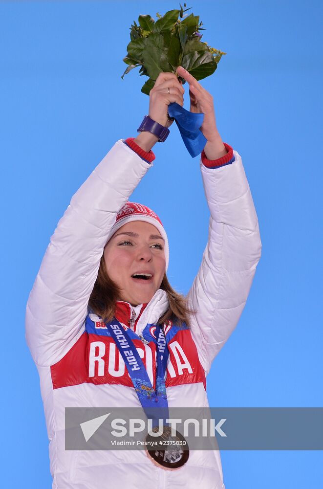 2014 Winter Olympics. Medal ceremony. Day Eight