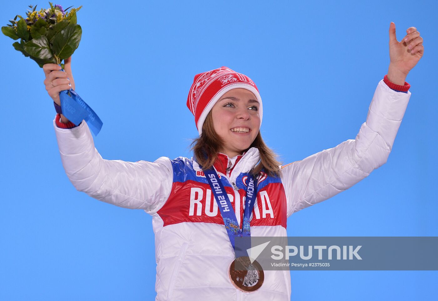 2014 Winter Olympics. Medal ceremony. Day Eight